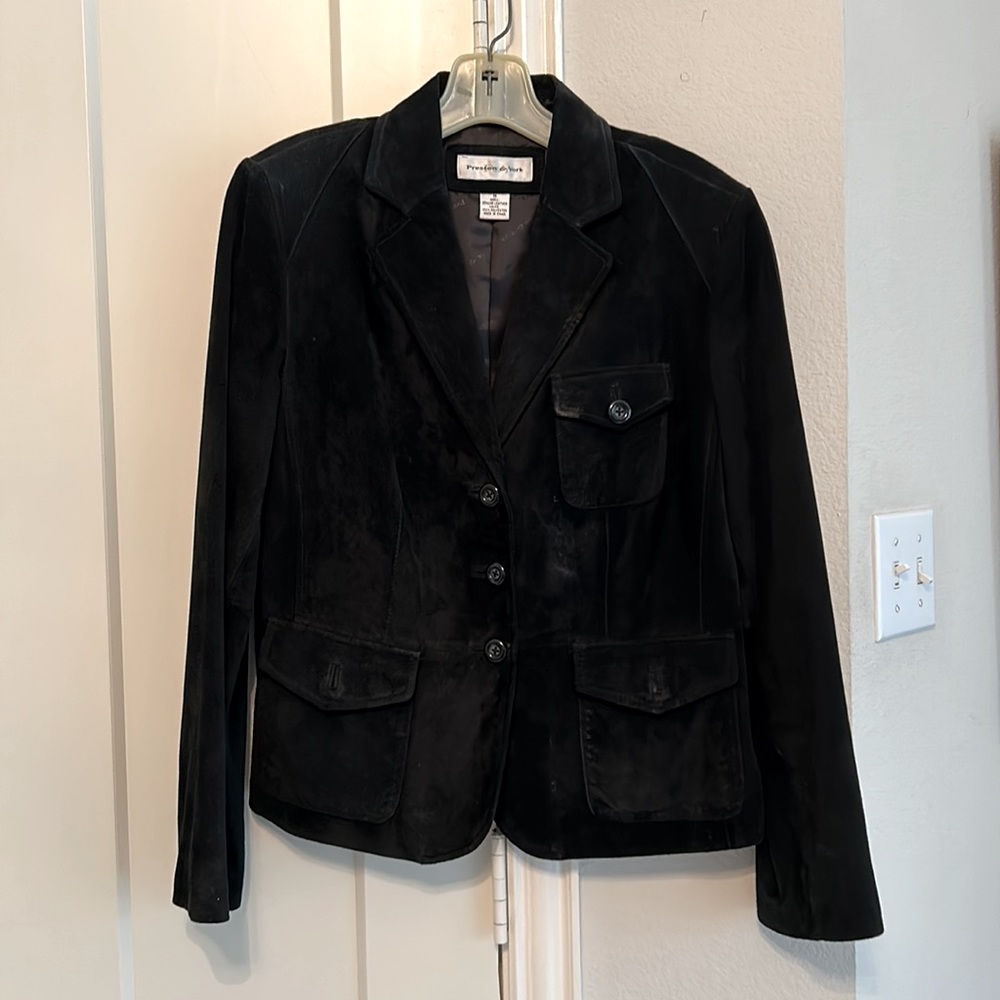 Black suede jacket PRESTON & YORK. SUPER FAST SHIPPING